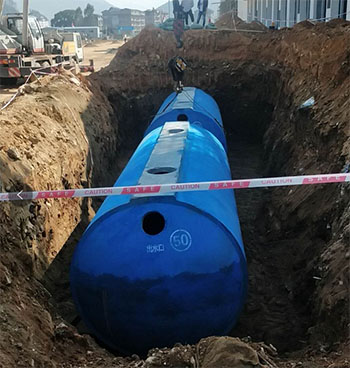 水泥成品化糞池工地現(xiàn)場